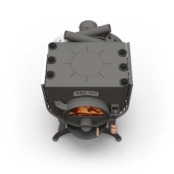 Bruno Holzofen mit Flammen