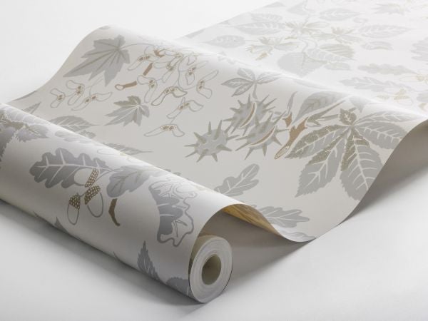 Borastapeter Tapete Blätter Grau und Braun - 53 cm x 10.05 m - 662586