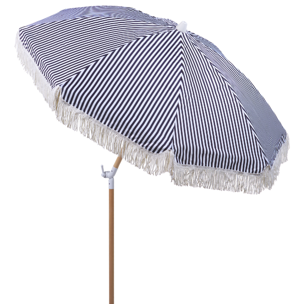 Sonnenschirm 150 cm MONDELLO Schwarz / Weiß