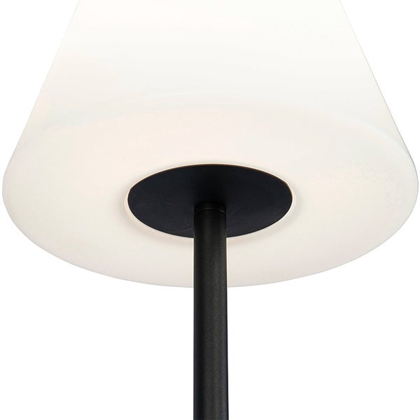 Außen Stehlampe schwarz mit weißem Schirm IP65 25 cm - Virginia