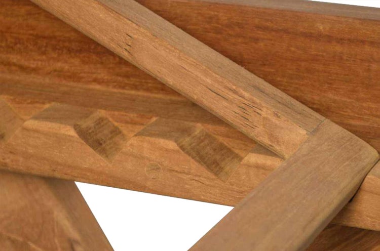 Teak Gartenliege extra hoch mit Rollen premium wetterfest
