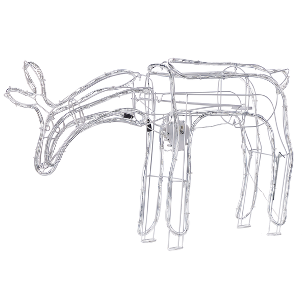 Dekoratives Rentier aus Metall mit Beleuchtung für den Außenbereich