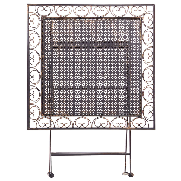 Outdoor Bistrotisch BORMIO 70 cm 70 cm Metall Schwarz