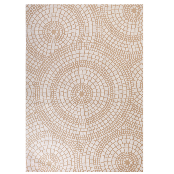 Teppich ARIBA Weiß Beige 160 x 230 cm Jute