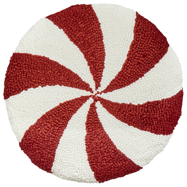 Dekokissen Rot/Weiß ⌀ 40 cm 2er Set SWIRL CANDY