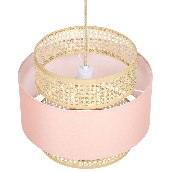 Hängeleuchte YUMURI Rattan Pfirsichrosa