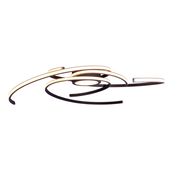 Deckenleuchte mit geschwungenen LED Bändern