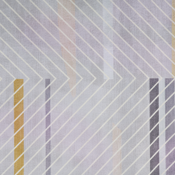 Teppich grau-gelb Streifenmuster 80 x 150 cm ERGENLI