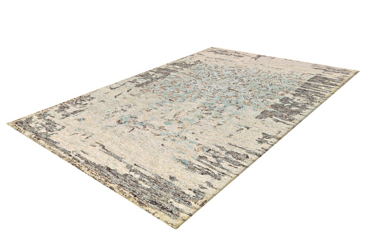 Kurzflor Teppich Silas Grau / Mint Modern 170 x 240 cm