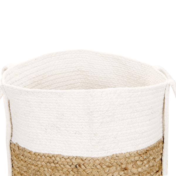 Dekorativer Korb aus Baumwolle und Jute