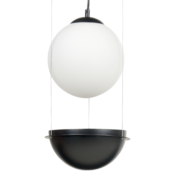 Glas Pendelleuchte Schwarz TOBINS