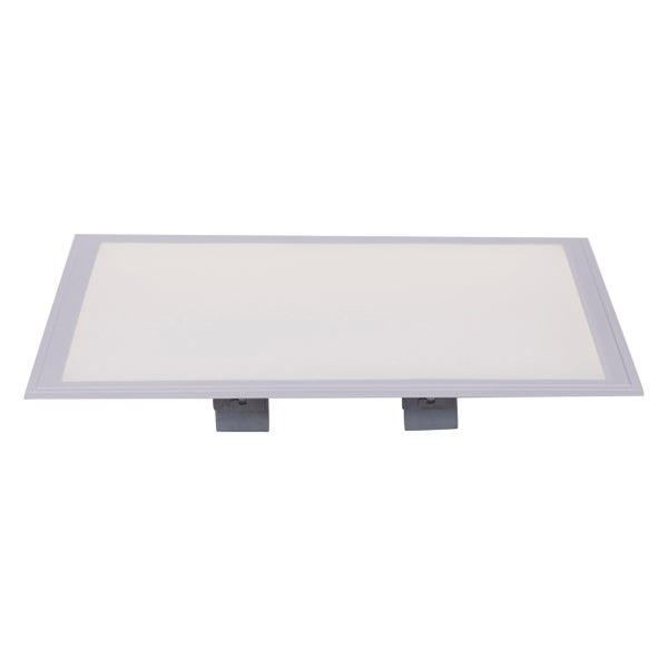 LED Aufbaupanel SORRISO, Aufbauleuchte aus Metall und Kunststoff in Weiß mit fest verbauten LEDs, 45x45cm groß für Innenräume