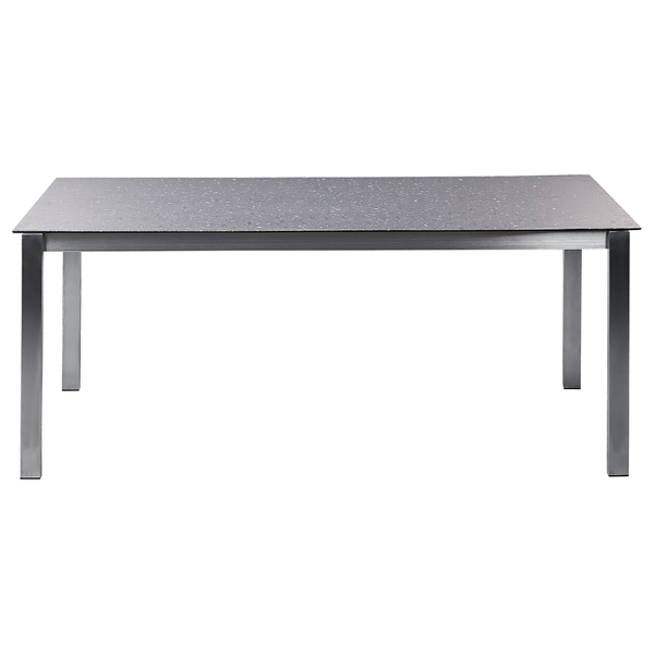 Gartenmöbel Set 4-Sitzer COSOLETO/GROSSETO Sicherheitsglas Granit Optik Schwarz