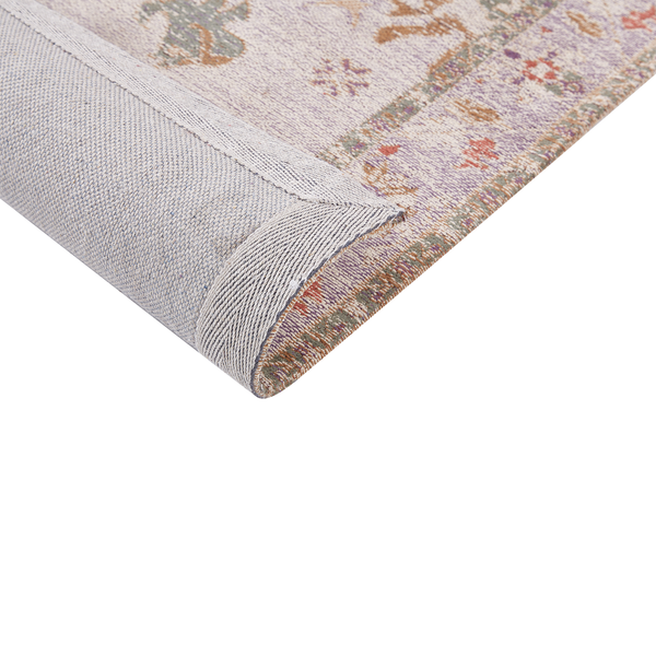 Teppich YANOBA Beige 80 x 300 cm Baumwolle