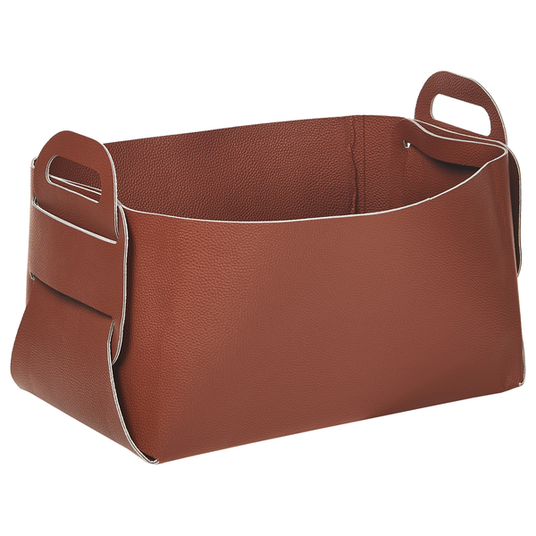 Aufbewahrungskorb aus Kunstleder mit Griffen