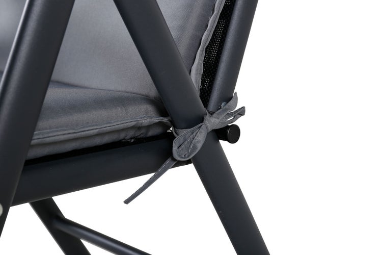 Cushio Gartenkissen mit Kopfstütze für 5 Pos. Sessel grau. 46 X 116 X 6 cm