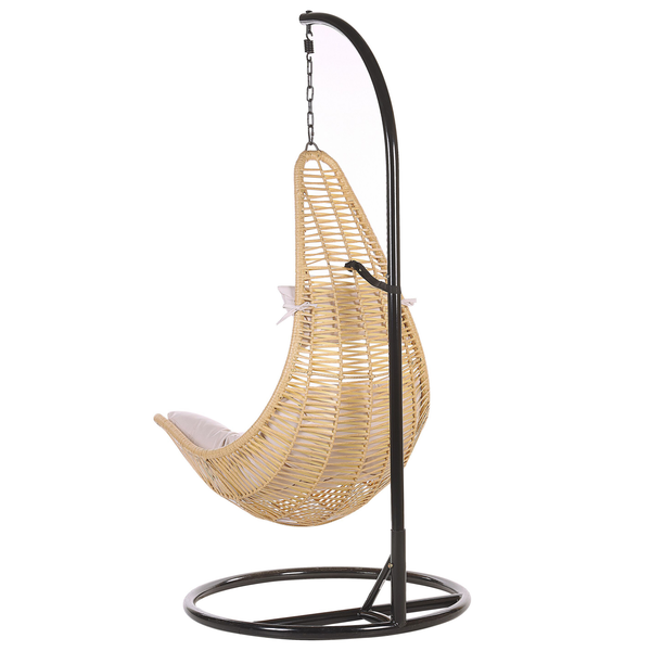 Hängesessel mit Gestell ATRI II Polyrattan Naturfarben