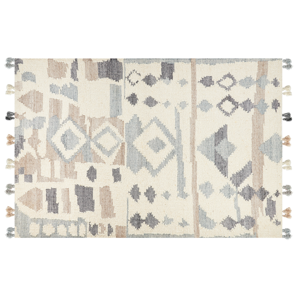Teppich MRGAVET Beige 200 x 300 cm Wolle Kelim