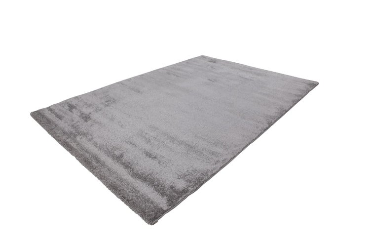 Rechteckiger Hochflor-Teppich in Grau, weicher Shaggy-Teppich für Wohnräume.