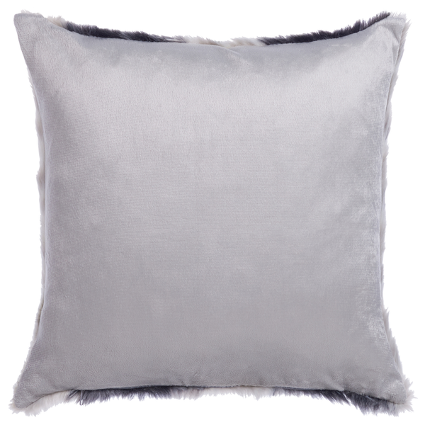 Dekokissen 2er Set HORDEUM Webpelz 45 x 45 cm Grau Streifenmuster