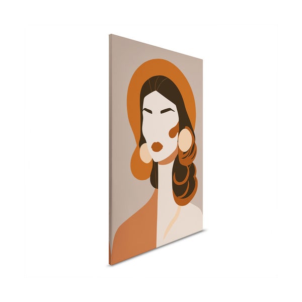 Dekoratives Wandbild mit abstraktem Frauenporträt