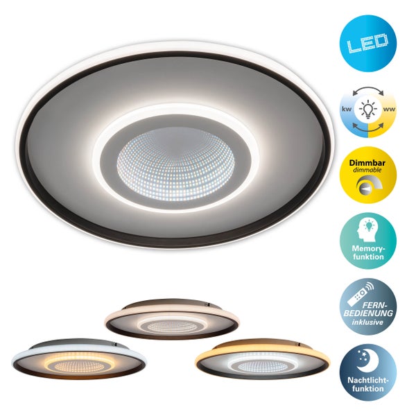 LED-Deckenleuchte mit Spiegeleffekt