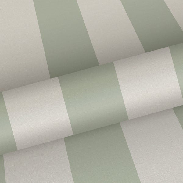 Sanders und Sanders Tapete Streifen Grün und Beige - 53 cm x 10.05 m - 640689