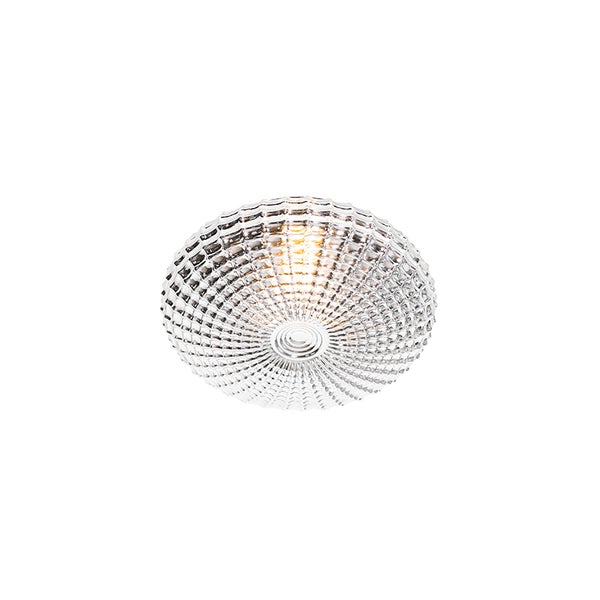 Klassische Deckenleuchte schwarz mit Rauchglas 23 cm IP44 - Nohmi