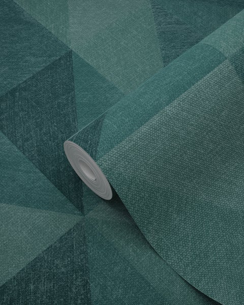 Origin Wallcoverings Tapete 3D-Muster Petrolgrün - 50 x 900 cm - 347895