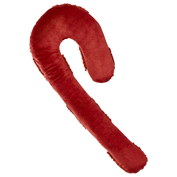 Dekokissen 2er Set CANDY CANE Bouclé 22 x 55 cm Rot Weihnachtsmotiv