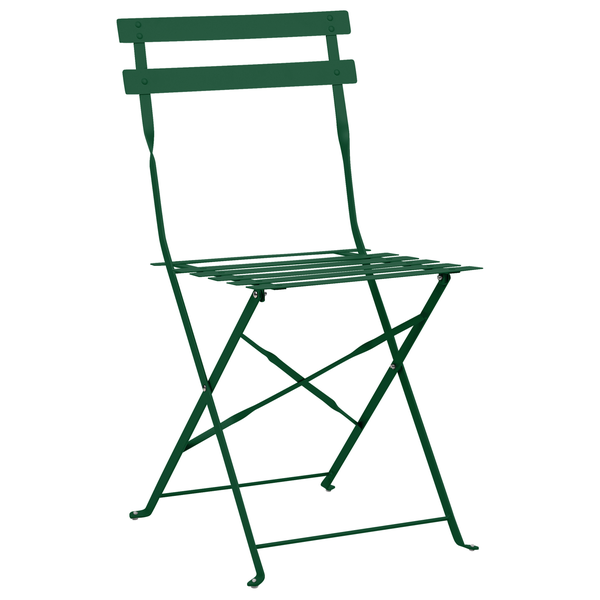 Bistro Set klappbar FIORI Metall Dunkelgrün Grün