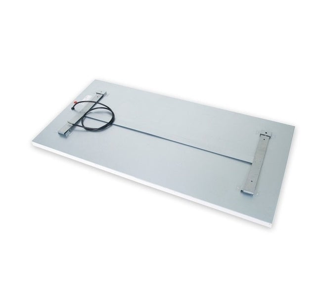Terrassenheizer Quality Heating Stehtisch 1200 Watt Aluminium eloxiert Glasplatte rund Edelstahlbasis IP44 inkl. 360° Kippschutz hoher Wirkungsgrad