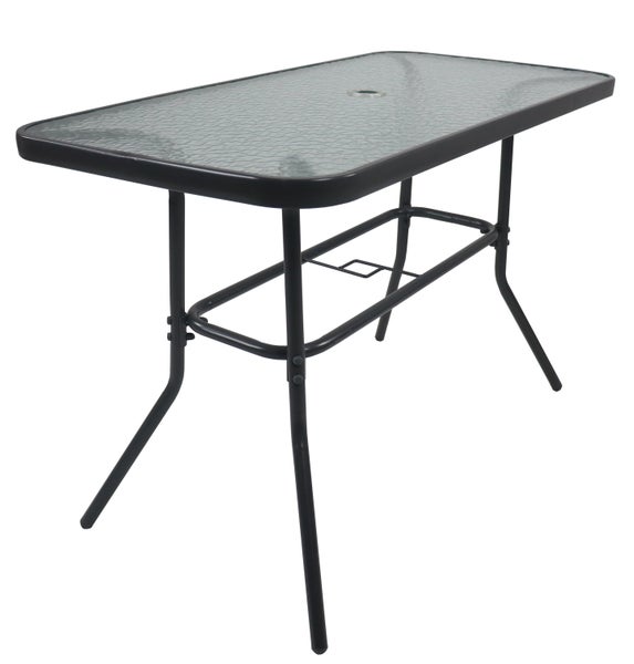 Glas Gartentisch Esstisch Balkontisch 110x55