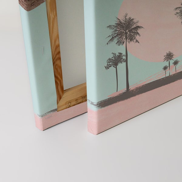 Leinwandbild mit Palmenmotiv auf Keilrahmen