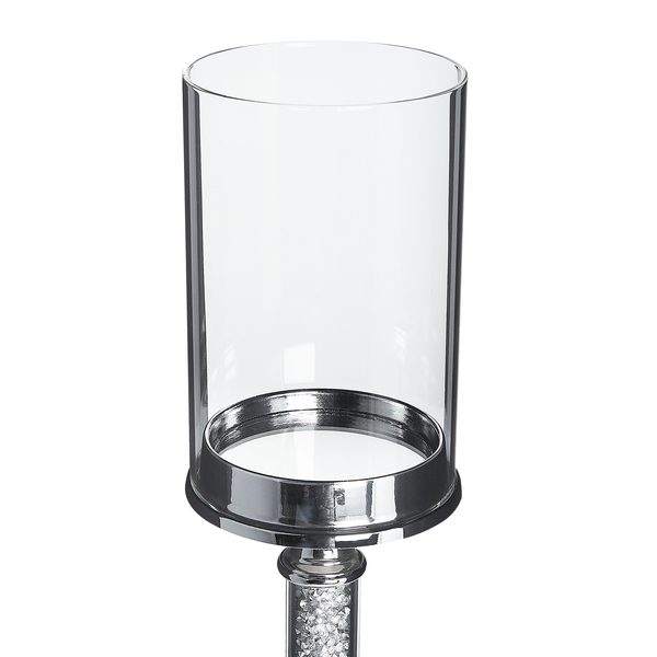 Kerzenhalter aus Glas und Metall