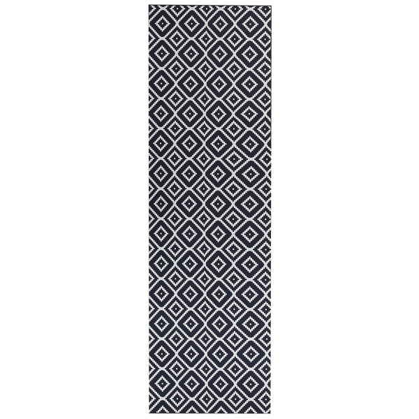 Teppich KARUNGAL Schwarz 60 x 200 cm