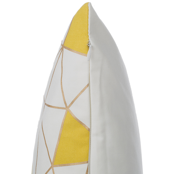 Dekokissen 2er Set CLARKIA Baumwolle 45 x 45 cm Gelb Geometrisches Muster