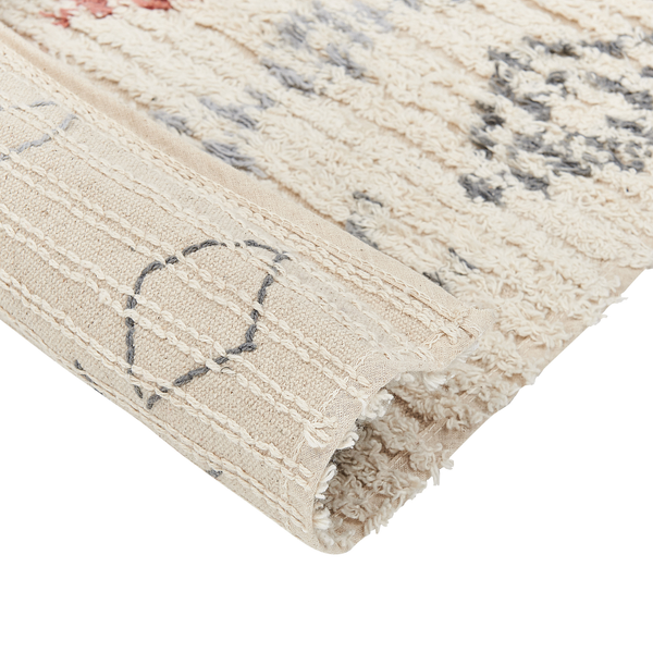 Teppich DISPUR Beige 140 x 200 cm Baumwolle