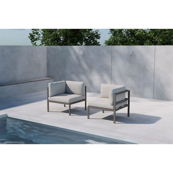 Copacabana Gartensofa Eckteil beige. 74 X 74 X 65 cm