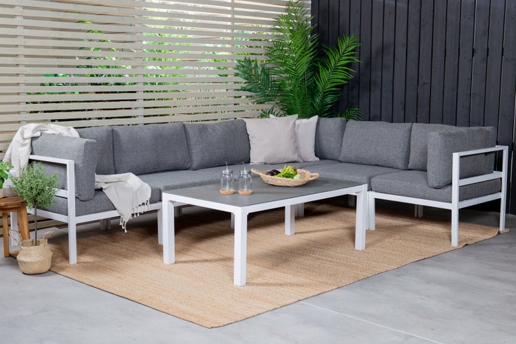 Copacabana Couchtisch weiß, Glas. 70 X 70 X 45 cm