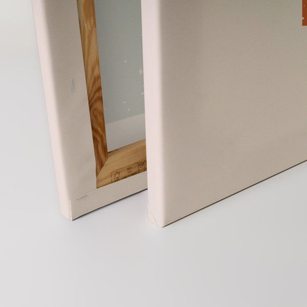 Rückseite einer Leinwand mit Holzrahmen