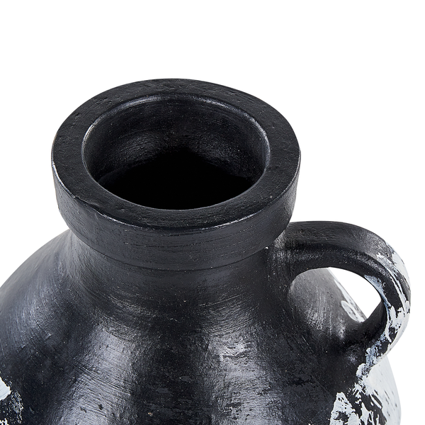 Dekovase MASSALIA Keramik 33 cm Weiß
