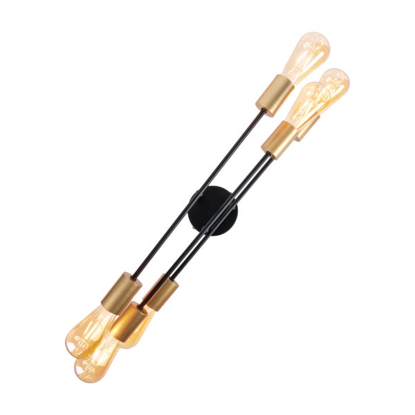 Wandleuchte mit vier Glühbirnen