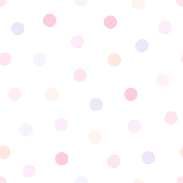 Origin Wallcoverings Tapete Punktmuster Puderrosa, Pastellviolett und Pfirsichorange - 53 cm x 10.05 m - 347507