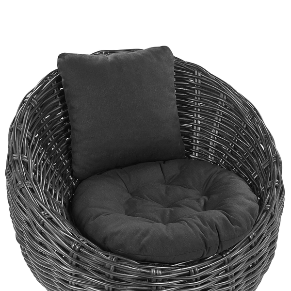 Gartenstuhl LERICI Rattan Schwarz