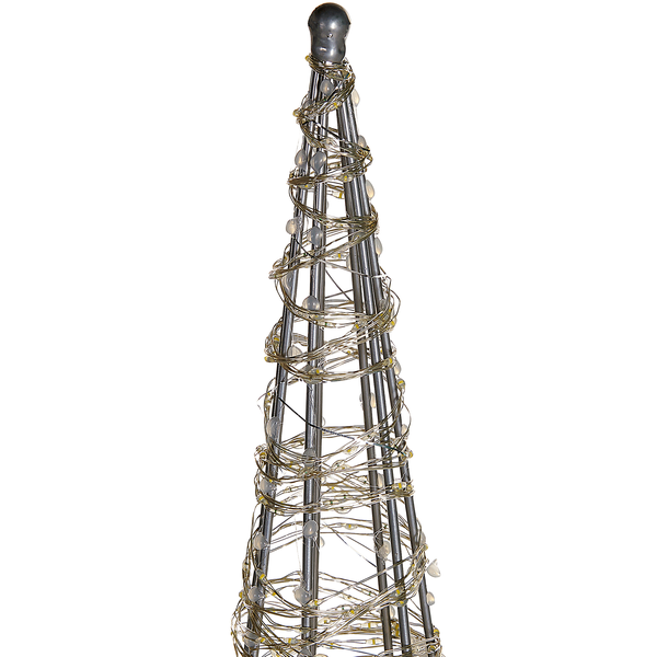 Dekorativer Weihnachtsbaum aus Metall mit Beleuchtung