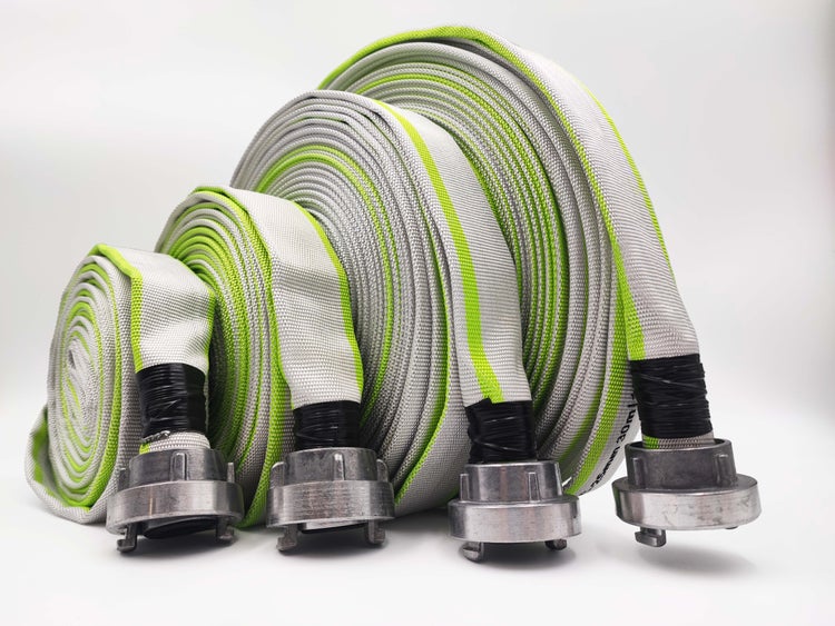 1 Zoll | D-25-5 Meter Industrieschlauch | Feuerwehrschlauch | Bauschlauch | Flachschlauch | Schlauch mit Storz-Kupplung