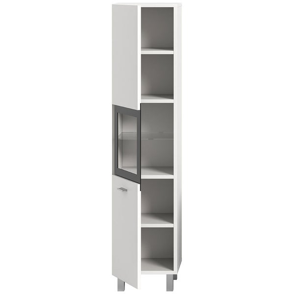 Boston Hochschrank Bad 1 Tür weiß. 30 X 29 X 125 cm