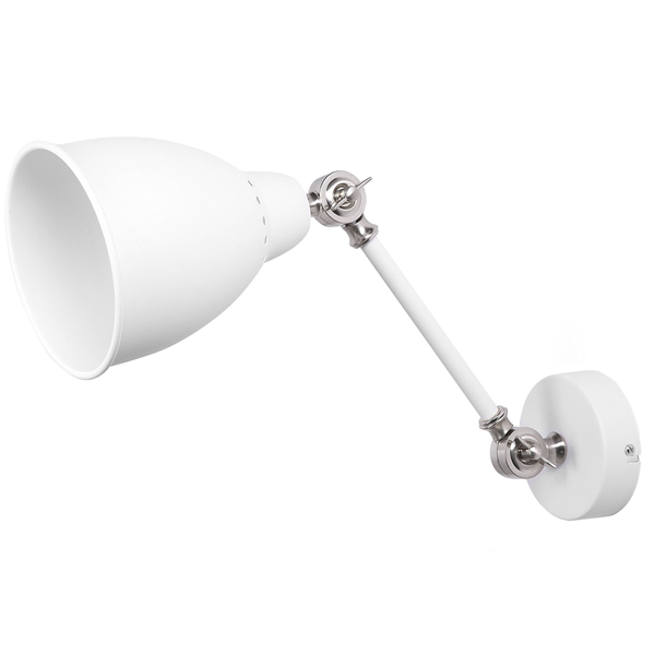 Wandlampe 2er Set MISSISSIPPI verstellbar Metall Weiß