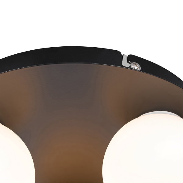 Moderne Badezimmer-Deckenleuchte schwarz 3-Licht - Cederic